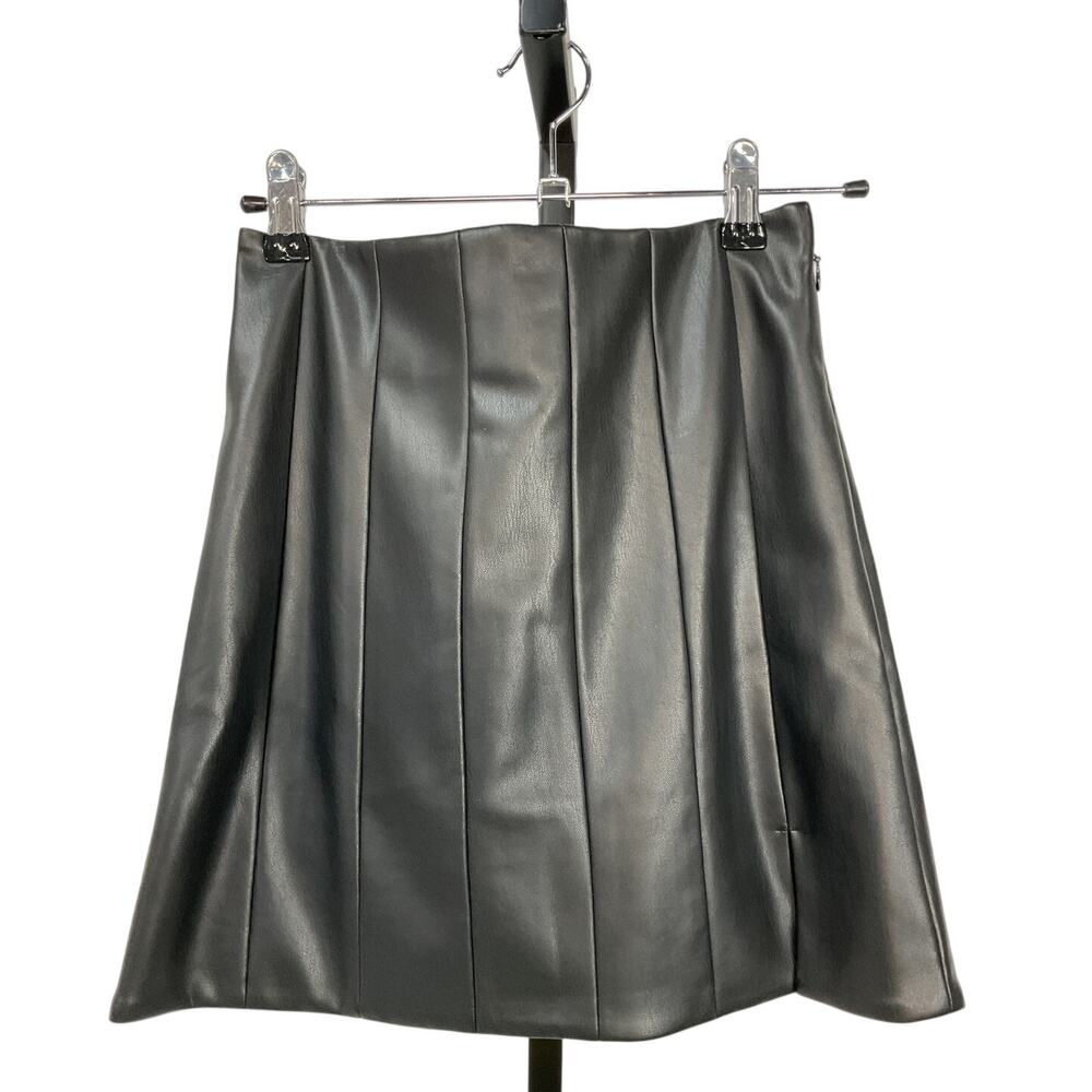 Staud Pleated Black Wells Mini Skirt Size 0 - Picture 2 of 5